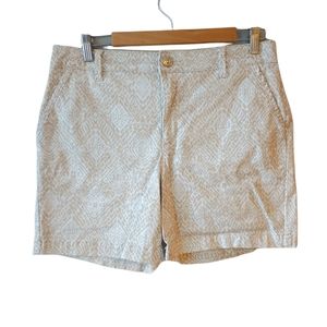 Gloria Vanderbilt Tan and White Shorts Size 10